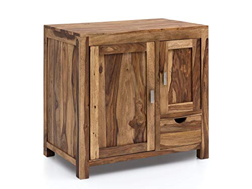 Woodkings® Waschtisch Lagos 80cm Holz Palisander Waschtischunterschrank schmal massiv Badmöbel Badezimmer Möbel Unterschrank Badschrank Echtholz von Woodkings