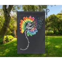 Be Kind Peace Blumen Garten Flagge, in Einer Welt, Der Du Alles Sein Kannst, Was Man Kind Tie Dye Sonnenblumen Meter Outdoor Dekor, Sign von WoodridgeCreek