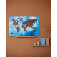 Holz Karte Der Welt, Push Pin Kork Weltkarte, Weltkarte Dekor Wandkunst, Reise Wohnung Dekor, 5. Jahrestag Geschenk von WoodyWoodUA