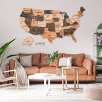 Us Reise Karte, Push Pin Holz Karte Der Vereinigten Staaten, Wohnung Dekor Neue Geschenk, Usa Wand von WoodyWoodUA