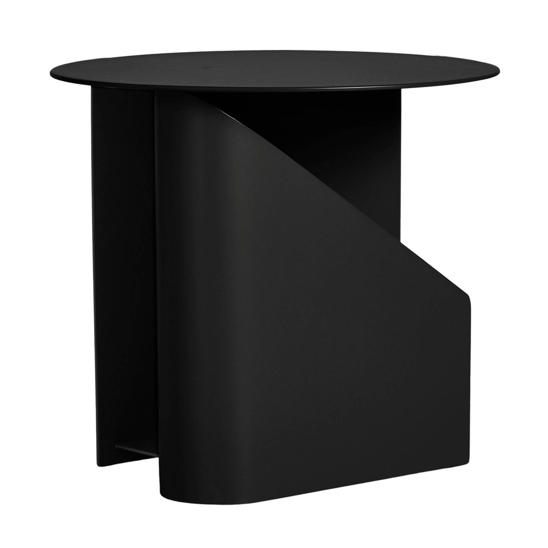 Woud - Sentrum Beistelltisch - schwarz/lackiert/H 36cm / Ø 40cm von Woud