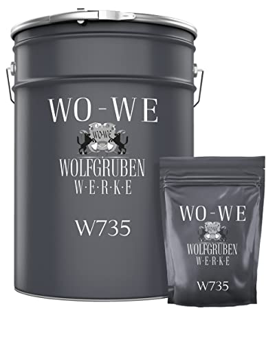 WO-WE 2K Epoxidharz Balkonfarbe Terrassenfarbe Beschichtung Anthrazit Grau wie RAL 7016-2,5Kg von WO-WE
