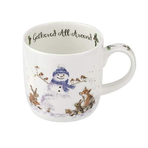 Portmeirion Wrendale Designs"Gathered All Around" Snowman 0.3L Christmas Mug von Wrendale Designs