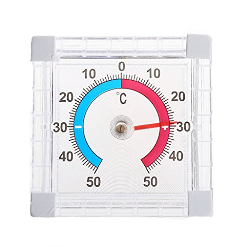WuLi77 Gewächshaus-Thermometer, Temperatur-Wand-Thermometer, Fenster, Innen- und Außenbereich, Garten, Haus von WuLi77