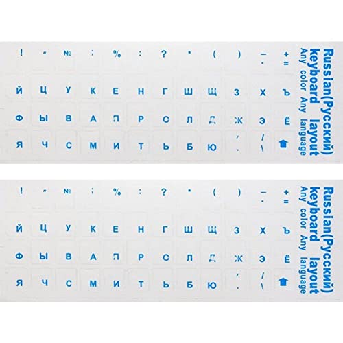 2pcs Russische Transparente Tastaturaufkleber Russland Layout Alphabet -etikettbuchstaben Für Notebook Computer Pc Laptop von Wudaizhi