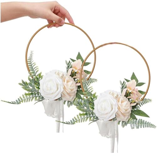 Brautjungfer Künstliche Blume Hand Hochzeit Girlande Künstliche Rosenbrautblumenkranz Für Hochzeitsfeier von Wudaizhi