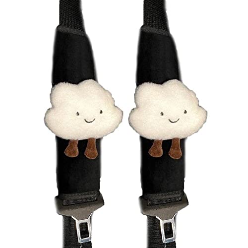 Wudaizhi Bequemer Cartoon-Wolken-Sitzgurtbezug, Auto-Styling Schultergurtkissen, Auto-Nackenstütze & Gurtschutz von Wudaizhi