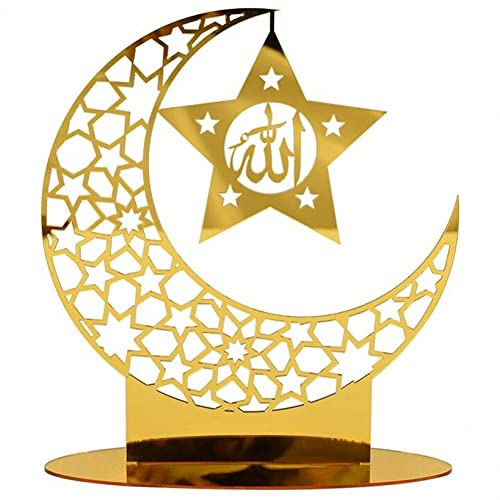 Wudaizhi Eid Mubarak Acryl -Ornament Hohl Aus Ramadan Kareem Eid Party Dekoration Muslim Islamic Festival Home Supplies von Wudaizhi