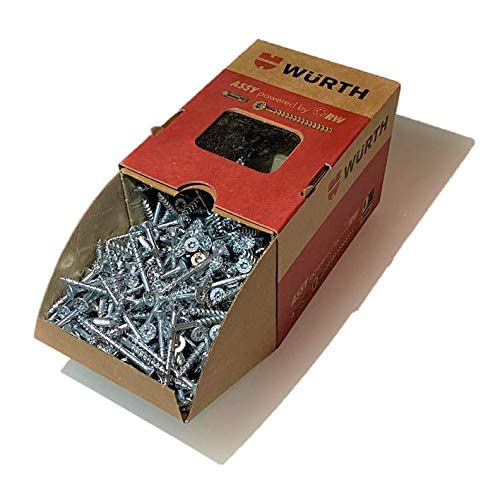 Würth ASSY 4 CSMP Spanplattenschraube 5x70mm, 200St/Pack Stahl verzinkt, blau passiviert, Teilgewinde, Senkfrästaschenkopf - RW 20 Neue Generation von Würth