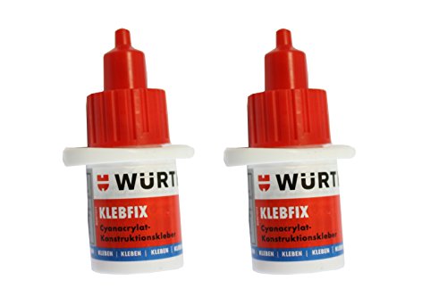 Würth Klebfix Sekundenklebstoff Konstruktionskleber Kleber 2x 5g von Würth