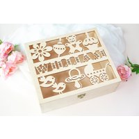 Personalisiert Erinnerungsbox Lasergeschnittener Name Geschenk Für Ein Kind Zur Babyparty von WunderholzShop