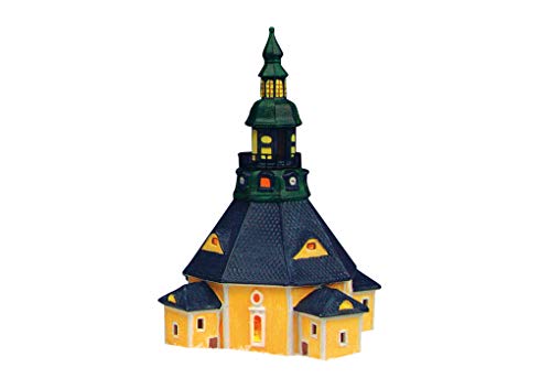 Belladecora 2X Kirche in Seiffen/Erzgebirge aus Porzellan, B17 x T26 cm von Wurm