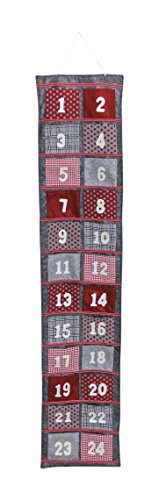 XXL Adventskalender zum Befüllen & Aufhängen aus Filz | Größe 34x166cm | Weihnachtskalender für Kinder & Erwachsene | Geschenk-Kalender mit Säckchen für Präsente & als Weihnachts-Deko | von Wurm