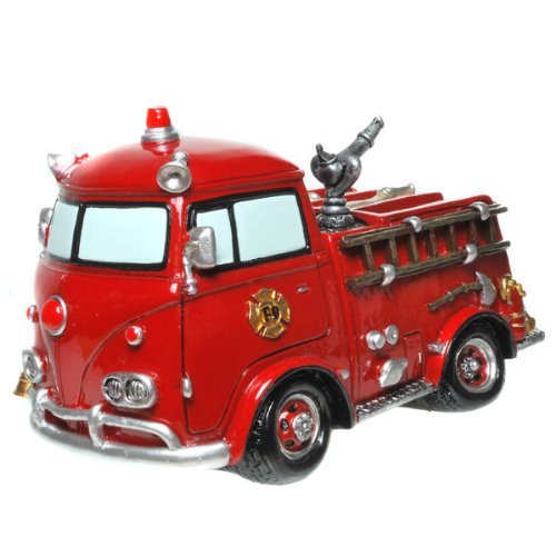 wunderschöne Sparkasse Nostalgie Feuerwehrauto mit Schraubverschluß und vielen Details handbemalt ca. 17 cm groß von Wurm