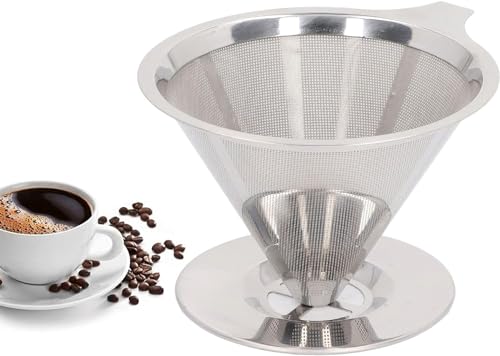 Wusdayer Kaffeebereiter zum Übergießen, Edelstahl-Kaffeetropfer, effiziente Filtration zum Übergießen des Kaffeefilters, zum Übergießen von Kaffeemaschinen von Wusdayer
