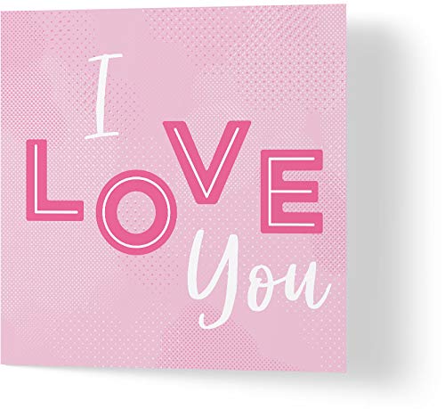 Wuzci Amy Cole Jubiläumskarte "I Love You", 150 mm Länge x 150 mm Breite von Wuzci