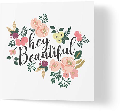 Wuzci Valentinstagskarte "Hey Beautiful", 150 mm Länge x 150 mm Breite von Wuzci