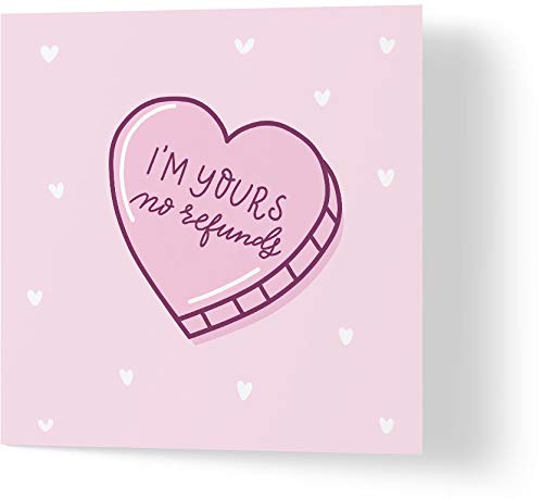 Wuzci Valentinstagskarte "I'm Yours No Refunds", 150 mm Länge x 150 mm Breite von Wuzci