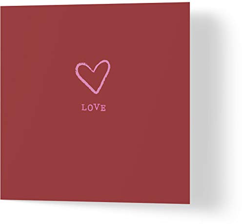 Wuzci Valentinstagskarte "Love" von Orange Poppy Designs, 150 mm Länge x 150 mm Breite von Wuzci