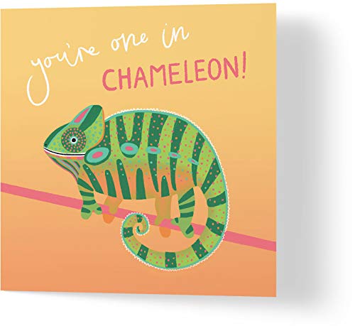 Wuzci Valentinstagskarte "You're One in Chamäleon!" 150 mm Länge x 150 mm Breite von Wuzci