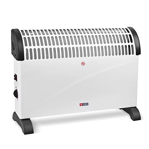 X4-LIFE Konvektor mit 3 StufenWärmeregulierung 750W, 1250W und 2000W, Elektrischer Heizkörper, Überhitzungsschutz mit Kontrollleuchte, Wärmt bis zu 25m², Standheizung mit Tragegriffen von X4-LIFE