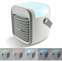 X4-LIFE Mobiles Verdunstungs-Klimagerät LED RGB Beleuchtung grau/weiß von X4-Life