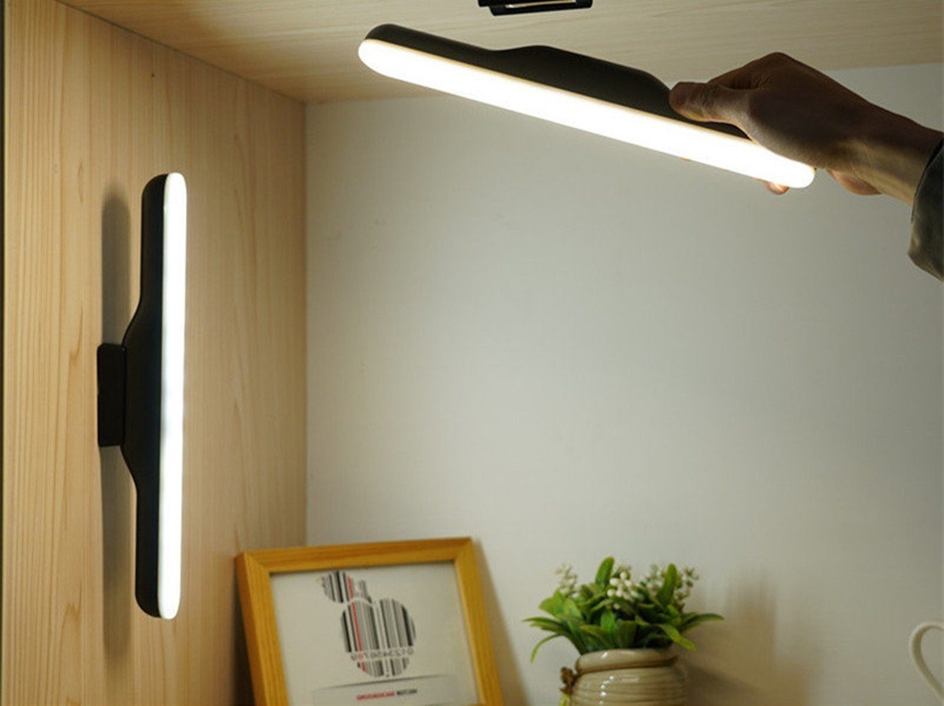 XDOVET LED Tischleuchte Schreibtischlampe LED, Tischlampe mit Magnet,LED Unterbaulampe, Unterbauleuchte Hängende Touch Tischlampe Beleuchtung Einstellen von XDOVET