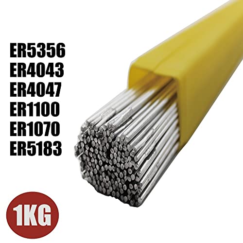 Aluminiumschweißstangen Tig 1. 6mm/2mm/2,4 mm/3mm/4mm/5mm (Color : 2.0x500mm 1KG, Size : ER4043) von XIAONIYI