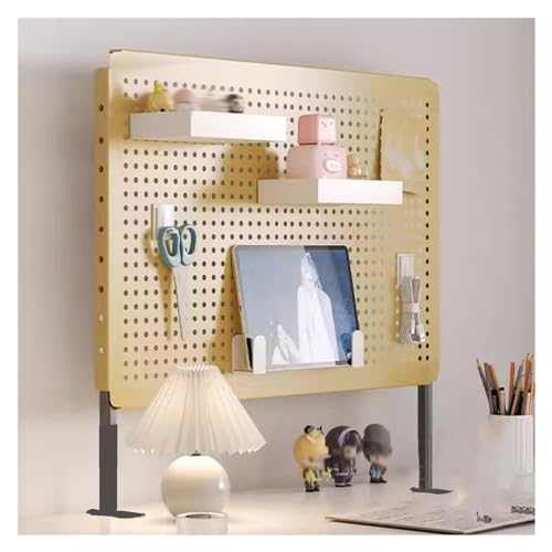 XILYZMO Tischtrennwand Schreibtisch, Gaming-Schreibtisch, Schreibtisch Mit Dual-Monitor- Ständer, Schreibtisch- Sichtschutz- Panel, Steh- Schreibtisch Modulares Zubehör (Farbe : B-Yellow, Größe : 60 von XILYZMO