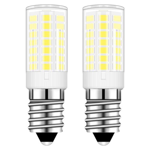 E14 LED Kühlschranklampe, E14 LED Birne 4W Ersatz für 40W Halogenlampen, Kaltweiss 6000K, Kühlschrank Glühbirne 460LM, Nicht Dimmbar,Lampe für Dunstabzugshaube, Nähmaschine, Salzlampe, 2er Set von XIMNCHNI
