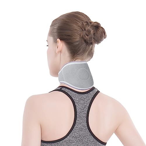 XINCHI Nackenstütze Selbsterwärmender Nackenbandage Plüsch Halskrause Nackenschmerzen mit Klettverschluss Halsband Unterstützung Ergonomie Halskragen Winter für Frauen Männer von XINCHI