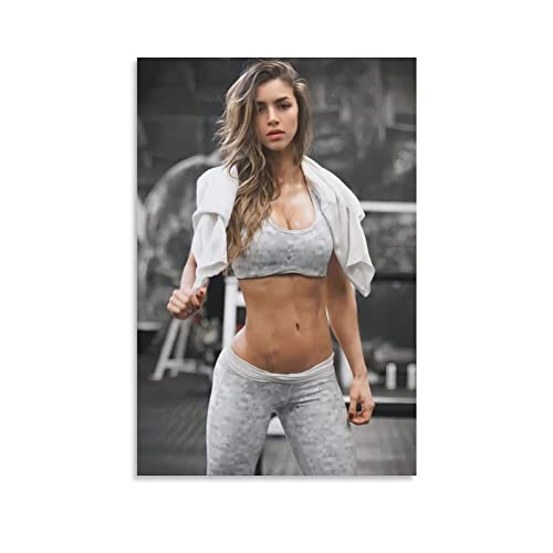 XINGSHANG Fitness-Poster, sexy Bodybuilding-Mädchen, Anllela Sagra, Poster, Kunstwerke, Leinwand, Poster, Wandkunstdrucke, Zuhause, moderne Dekoration, 40 x 60 cm von XINGSHANG
