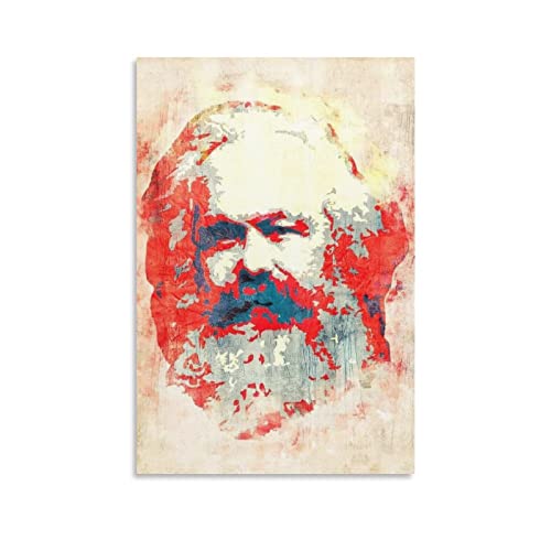 XINGSHANG Karl Marx Celebrity Portrait Poster Retro Kunst Leinwand Kunst Poster und Wandkunst Bild Druck Moderne Familiendekoration Poster 50 x 75 cm von XINGSHANG