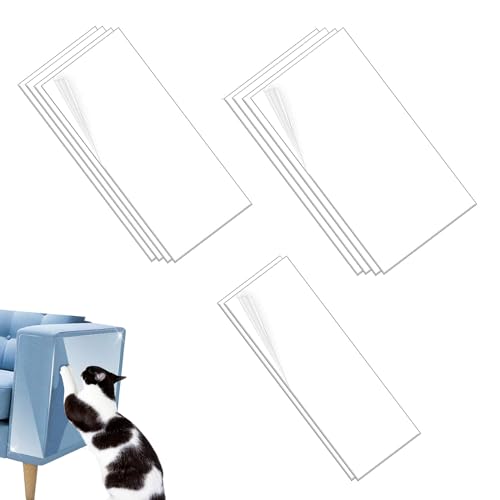 Katze Kratzschutz,10 Stück Transparent Katze Kratzschutzfolie Sofa Kratzschutz Pad,Anti Kratz Folie für Sofa Wand Tür und Möbel von XINTANGXIA