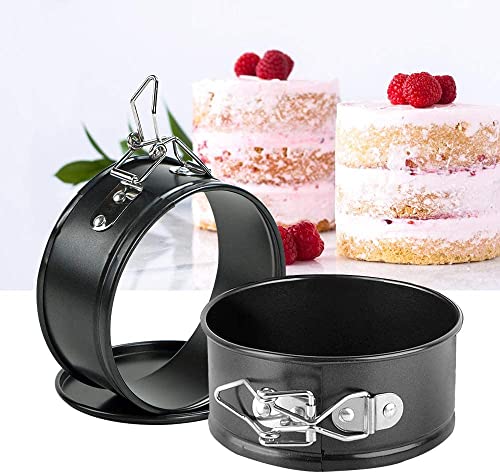 XKONG Springform-Set mit 2 Stück (17,8 cm/24,1 cm) Antihaft-Kuchenform Backformen-Set Kuchenform mit abnehmbarem Boden, Schnellverschluss-Verriegelungsformen für Smash Cake von XKONG
