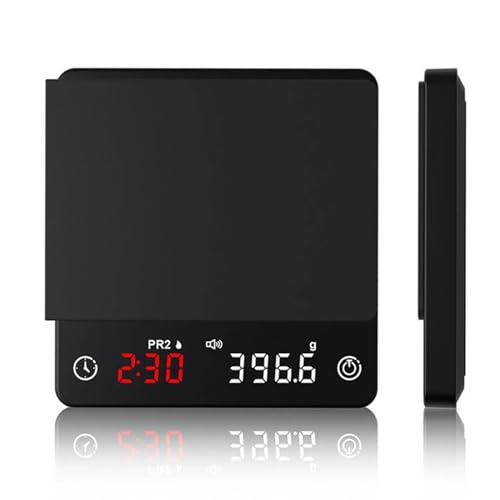 Kaffeewaage mit Timer,Mini Espresso Waage 2kg/0.1g,USB Wiederaufladbare Digital Kaffeewaage Kaffee Skala mit LED-Anzeige von XLSBZ