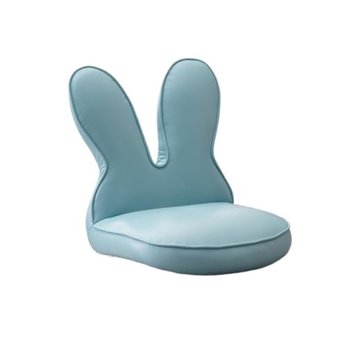 Tragbarer Bodenstuhl, Lounge-Bodenstuhl, gepolsterter Boden-Lazy-Sofa-Stuhl mit Rückenlehne for Meditation und Gaming, Lesestuhl for Bodensitze, beinloser Erkerfenster-Rückenlehnenstuhl ( Color : Blau von XOVP-023