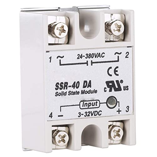 XTVTX SSR-40DA Halbleiterrelais Einphasen-Halbleiterrelais Eingang 3-32V DC Ausgang 24-380V AC von XTVTX