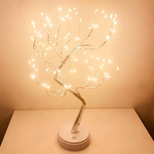 XVZ LED Lichterbaum, 108 LED Baum Lichter, USB Tischlampe Batteriebetrieben Stimmungslicht für Wohnzimmer, Büro, Esszimmer, Weihnachten, Hotel, Innen Deko - Warmweiß von XVZ
