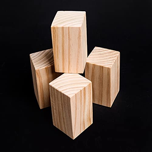 Möbelbeine aus Holz, Tischbeine, Stützfüße für Couchtische, austauschbare Beine, für Betten, Schränke, Sofas, Retro-Beine, 4 Stück, 5 x 5 x 3 cm von XXYOZ