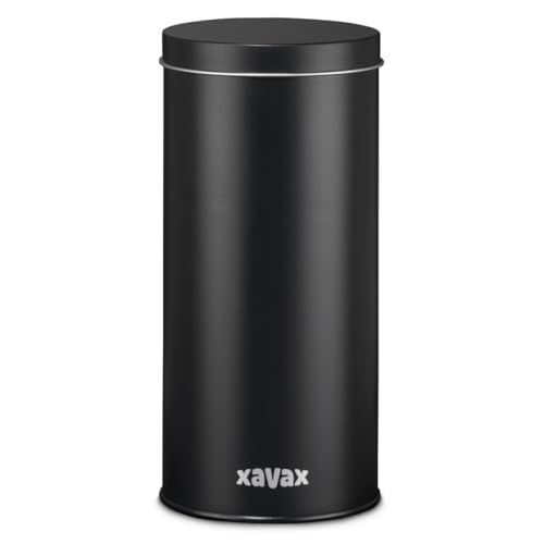Xavax | Vorratsdose für Kaffee oder Kaffeekapseln (Metalldose, große Kapazität, zur Aufbewahrung von Kaffee, gemahlenen oder anderen Lebensmitteln) Mattschwarz. von Xavax