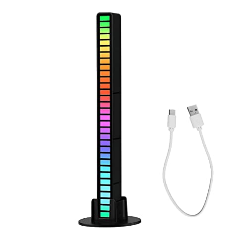 XiXiRan Musik Rhythmus Licht, Buntes Klangsteuerungslicht, Music Light Bar, RGB Sound Kontrolle LED Licht Stick, Ambiance Play Lightbar, 32Bit Music Level Light, USB-Aufladung Sound Pickup Light von XiXiRan