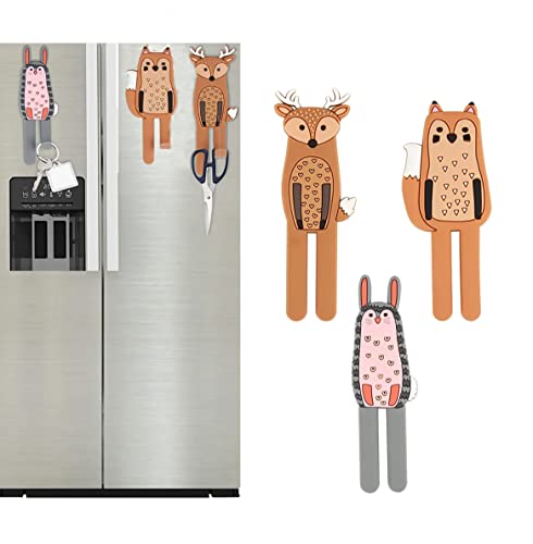 Tier Kühlschrankmagnete, XiXiRan Magnethaken für Kühlschrank, Cartoon Kühlschrank Magnet Dekorative, 3 Stück, Haken für Zuhause KücheC von XiXiRan