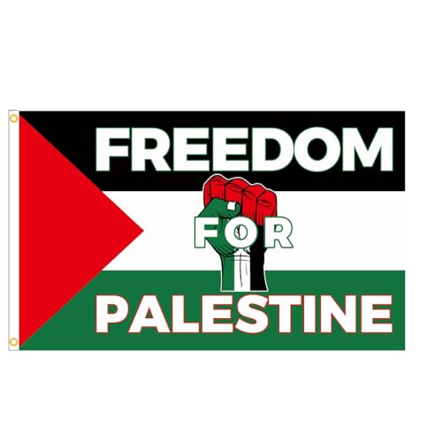 Xiaojiu Palästina-Flagge Freie Palästinensische Fahne Freiheitsflagge Patriotische Flagge Unterstützen Sie Ihr Land 90 X 150 Cm Polyester-Flagge Gartenflagge Organizer Schublade Büro (C-Black One Si von Xiaojiu