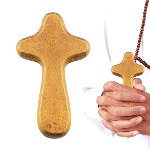 Xiaolan Holzkreuz | -Kreuz halten - Glücksbringer Deko Holzdeko Geschenk zur Kommunion Taufe Firmung von Xiaolan