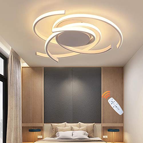 XinZe LED Schlafzimmer-Leuchte Deckenleuchte Dimmbar Energiesparende Deckenlampe Hängelampe Beleuchtung Schlafzimmer Ceiling Light Leuchte Kronleuchter Flur Jugendzimmer Hängelampe,Weiß,75cm von XinZe