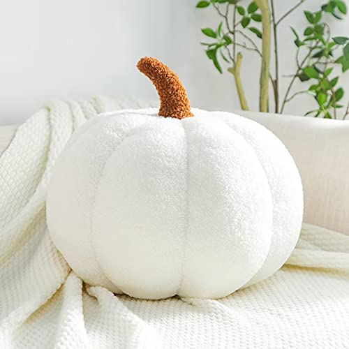Pumpkin Pillow, Pumpkin Cushion Halloween Decorations, Pumpkin Plush Floor Cushion, Halloween Home Decoration, Pumpkin Throw Pillow for Home Bedroom Decoration, Weiß, 20cm von Xinwanhong