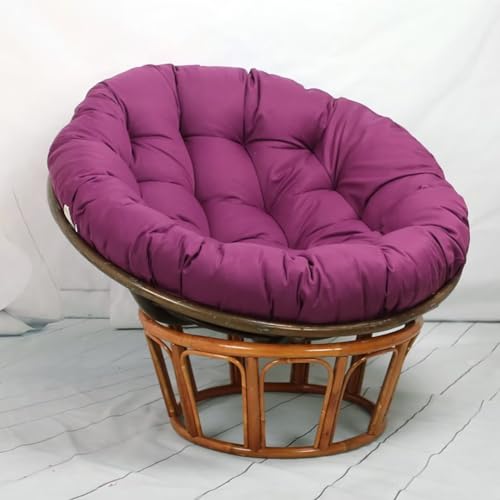 Xinwanhong Papasansessel Kissen, Papasan Sitzkissen für Hängesessel, Polster Bodenkissen für Schwenksessel, Rund Papasan Sessel, Polyrattan Sessel, Garten Stuhlauflag, Lila, 40 * 40cm von Xinwanhong