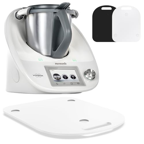 Xtsuen Gleitbrett für Thermomix TM6/TM5, Acryl Gleitbrett Zubehör, Hochwertige Teflon Gleiter, müheloses Verschieben, Thermomix Gleitbrett mit Handgriff (Weiß) von Xtsuen