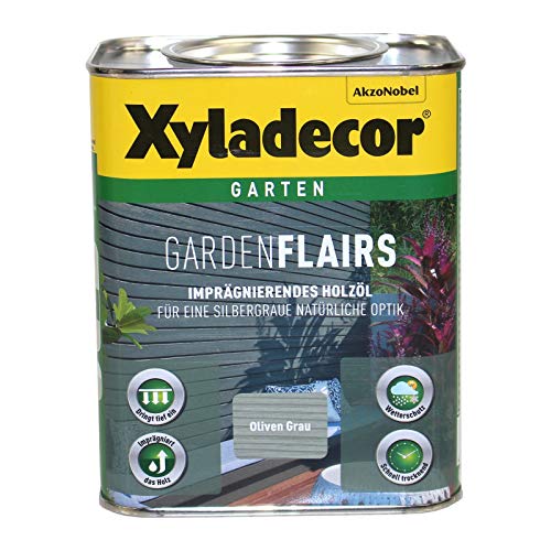 Xyladecor Garden Flairs 2,5L oliven grau Holzöl Imprägnierung Metalleffektöl von Xyladecor